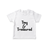 Tiny & Treasured TShirt | Personalized Baby TShirt for Your Little Treasure - WHITE - 0-5 Months Old (Chest 17")