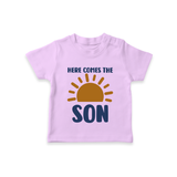 Here Comes the Son TShirt | Custom Baby TShirt for Your Little Sunbeam - LILAC - 0-5 Months Old (Chest 17")