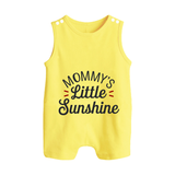 Mommy's Little Sunshine Romper Suit | Personalized Baby Romper Suit for Mommy's Sunshine - PASTEL YELLOW - 0 - 5 Months Old (Chest 18")