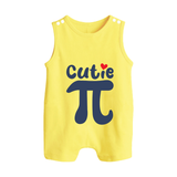 Cutie Pie Romper Suit | Custom Baby Romper Suit for Your Little Cutie - PASTEL YELLOW - 0 - 5 Months Old (Chest 18")