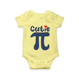 Cutie Pie Romper | Custom Baby Romper for Your Little Cutie - PASTEL YELLOW - New Born (Chest 14")