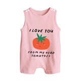I Love You from My Head to My Toes Romper Suit | Personalized Baby Romper Suit for Your Little One - BABY PINK - 0 - 5 Months Old (Chest 18")