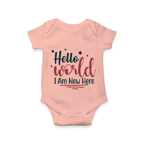 Hello World I Am New Here Romper | Custom Baby Romper for a Newborn Introduction