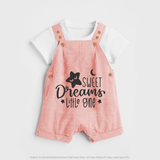 Sweet Dreams Little One Dungaree | Personalized Baby Dungaree for Sweet Slumbers - PEACH - 0 - 5 Months Old (Chest 18")