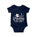 Sweet Dreams Little One Romper | Personalized Baby Romper for Sweet Slumbers - NAVY BLUE - New Born (Chest 14")