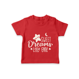 Sweet Dreams Little One TShirt | Personalized Baby TShirt for Sweet Slumbers - RED - 0-5 Months Old (Chest 17")