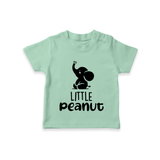 Little Peanut TShirt | Custom Baby TShirt for Your Little One - MINT GREEN - 0-5 Months Old (Chest 17")
