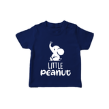 Little Peanut TShirt | Custom Baby TShirt for Your Little One - NAVY BLUE - 0-5 Months Old (Chest 17")