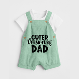 Cuter Version of Dad Dungaree | Personalized Baby Dungaree for Daddy's Mini-Me - MINT GREEN - 0 - 5 Months Old (Chest 18")
