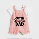 Cuter Version of Dad Dungaree | Personalized Baby Dungaree for Daddy's Mini-Me - PEACH - 0 - 5 Months Old (Chest 18")