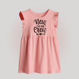 New to the Crew Baby Frock | Custom BabyFrock for the New Member of the Family - BABY PINK - 0 - 3 Months Old (Chest 17")