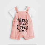 New to the Crew Dungaree | Custom Baby Dungaree for the New Member of the Family - PEACH - 0 - 5 Months Old (Chest 18")