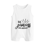 The Princess Has Arrived Romper Suit | Custom Baby Romper Suit for Your Little Princess - WHITE - 0 - 5 Months Old (Chest 18")