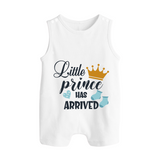 Little Prince Has Arrived Romper Suit | Personalized Baby Romper Suit for Your Little Prince - WHITE - 0 - 5 Months Old (Chest 18")