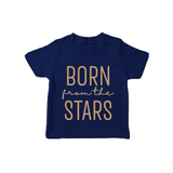 Born From the Stars TShirt | Custom Baby TShirt for Your Little Miracle - NAVY BLUE - 0-5 Months Old (Chest 17")