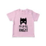 I'm Up All Night TShirt | Personalized Baby TShirt for Night Owls - BABY PINK - 0-5 Months Old (Chest 17")