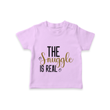 The Snuggle Is Real TShirt | Personalized Baby TShirt for Snuggle Time - LILAC - 0-5 Months Old (Chest 17")