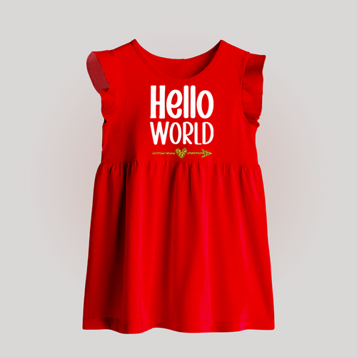 Hello World Baby Frock | Custom BabyFrock for the Newborn