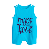 Made With Love Romper Suit | Personalized Baby Romper Suit for Your Little One - SKY BLUE - 0 - 5 Months Old (Chest 18")
