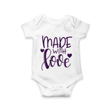 Made With Love Romper | Personalized Baby Romper for Your Little One - WHITE - New Born (Chest 14")