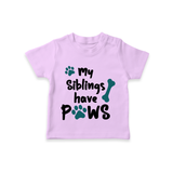 My Siblings Have Paws TShirt | Custom Baby TShirt for Animal-Loving Families - LILAC - 0-5 Months Old (Chest 17")