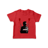 Jailer Silhouette Print Baby T-Shirt - RED - 0-5 Months Old (Chest 17")