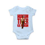 Hukum Tiger Print Baby Romper - BABY BLUE - New Born (Chest 14")