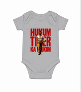 Hukum Tiger Print Baby Romper - GREY - New Born (Chest 14")