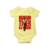 Hukum Tiger Print Baby Romper - PASTEL YELLOW - New Born (Chest 14")
