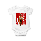 Hukum Tiger Print Baby Romper - WHITE - New Born (Chest 14")