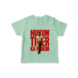 Hukum Tiger Print Baby T-Shirt - MINT GREEN - 0-5 Months Old (Chest 17")
