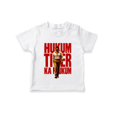 Hukum Tiger Print Baby T-Shirt - WHITE - 0-5 Months Old (Chest 17")