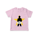 Rajini Star Print Baby T-Shirt - BABY PINK - 0-5 Months Old (Chest 17")