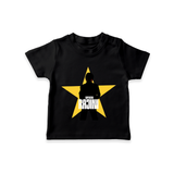 Rajini Star Print Baby T-Shirt - BLACK - 0-5 Months Old (Chest 17")