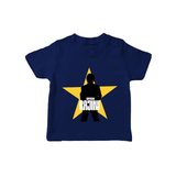 Rajini Star Print Baby T-Shirt - NAVY BLUE - 0-5 Months Old (Chest 17")