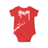 Hukum Signature Print Baby Romper - RED - New Born (Chest 14")