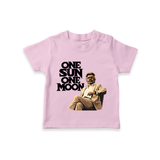 One Sun One Moon Print Baby T-Shirt - BABY PINK - 0-5 Months Old (Chest 17")