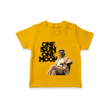 One Sun One Moon Print Baby T-Shirt - CHROME YELLOW - 0-5 Months Old (Chest 17")
