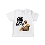 One Sun One Moon Print Baby T-Shirt - WHITE - 0-5 Months Old (Chest 17")