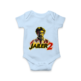Jailer 2 Action Print Baby Romper - BABY BLUE - New Born (Chest 14")