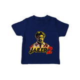 Jailer 2 Action Print Baby T-Shirt - NAVY BLUE - 0-5 Months Old (Chest 17")