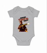 Hukum Action Hero Print Baby Romper - GREY - New Born (Chest 14")