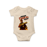 Hukum Action Hero Print Baby Romper - IVORY - New Born (Chest 14")