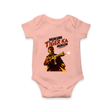 Hukum Action Hero Print Baby Romper - PEACH - New Born (Chest 14")