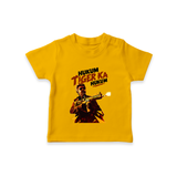 Hukum Action Hero Print Baby T-Shirt - CHROME YELLOW - 0-5 Months Old (Chest 17")