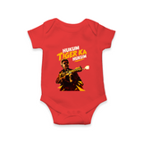 Hukum Action Hero Print Baby Romper - RED - New Born (Chest 14")