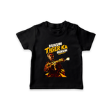 Hukum Action Hero Print Baby T-Shirt - BLACK - 0-5 Months Old (Chest 17")
