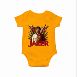 Jailer Poster Print Baby Romper - CHROME YELLOW - New Born (Chest 14")