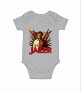 Jailer Poster Print Baby Romper - GREY - New Born (Chest 14")