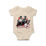 Jailer 2 Character Print Baby Romper - IVORY - New Born (Chest 14")
